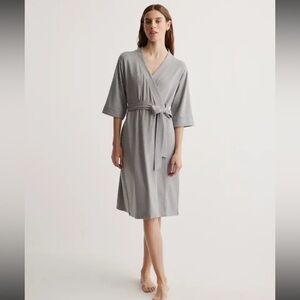 Quince Bamboo Robe Grey XS